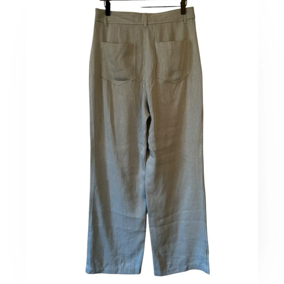 NWT Zara High waisted pants with‎ five pockets. Wide leg. Front zip, metal hook - Picture 6 of 8